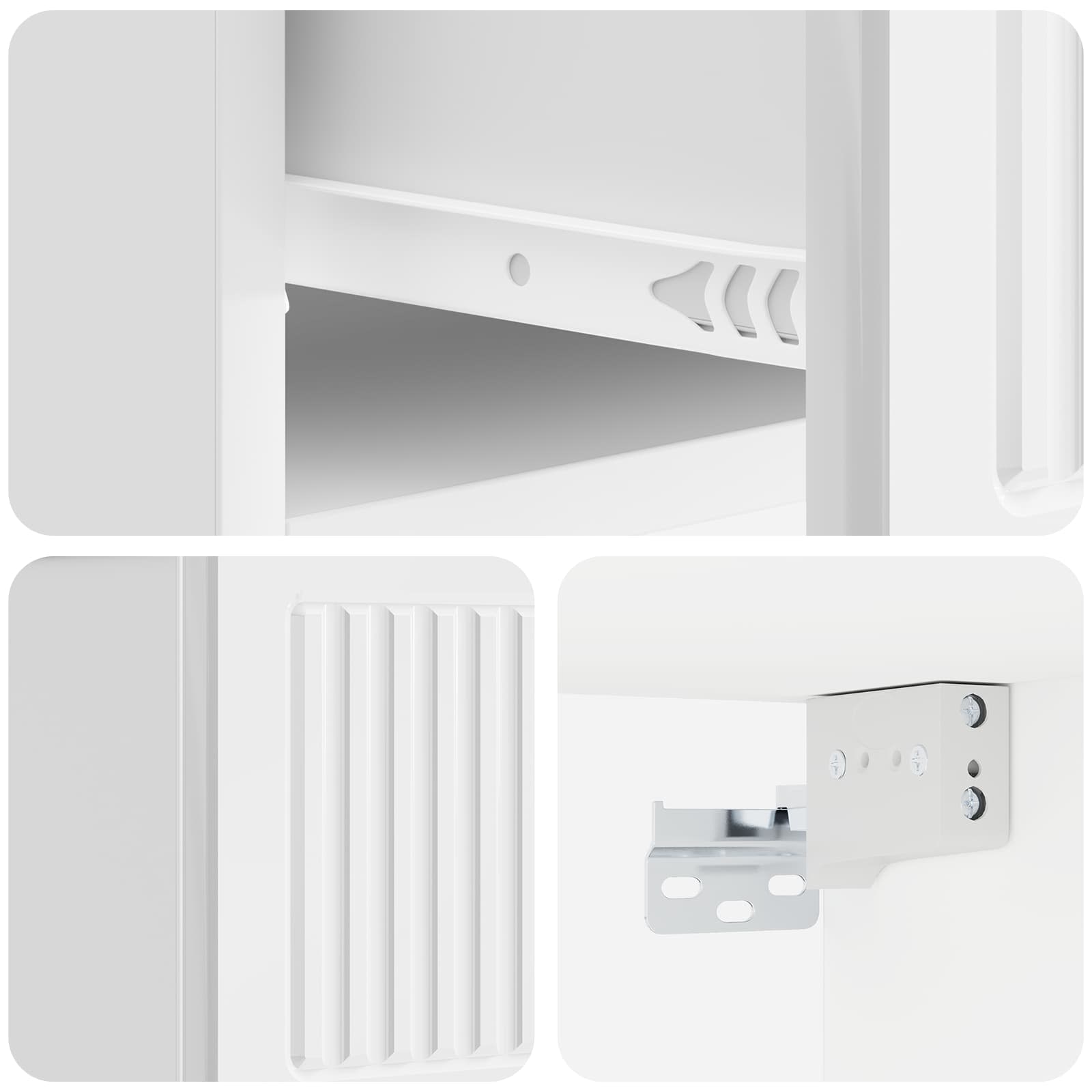Mesita de Noche de Pared 2 pcs Brillante 33 x 34,5 x 20 cm