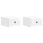 Mesita de Noche de Pared 2 pcs Brillante 33 x 34,5 x 20 cm