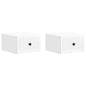 Mesita de Noche de Pared 2 pcs Brillante 33 x 34,5 x 20 cm