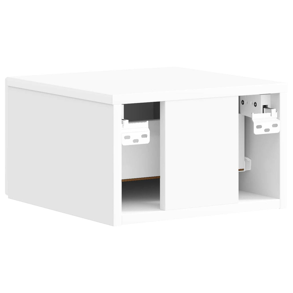 Mesita de Noche de Pared 2 pcs Brillante 33 x 34,5 x 20 cm