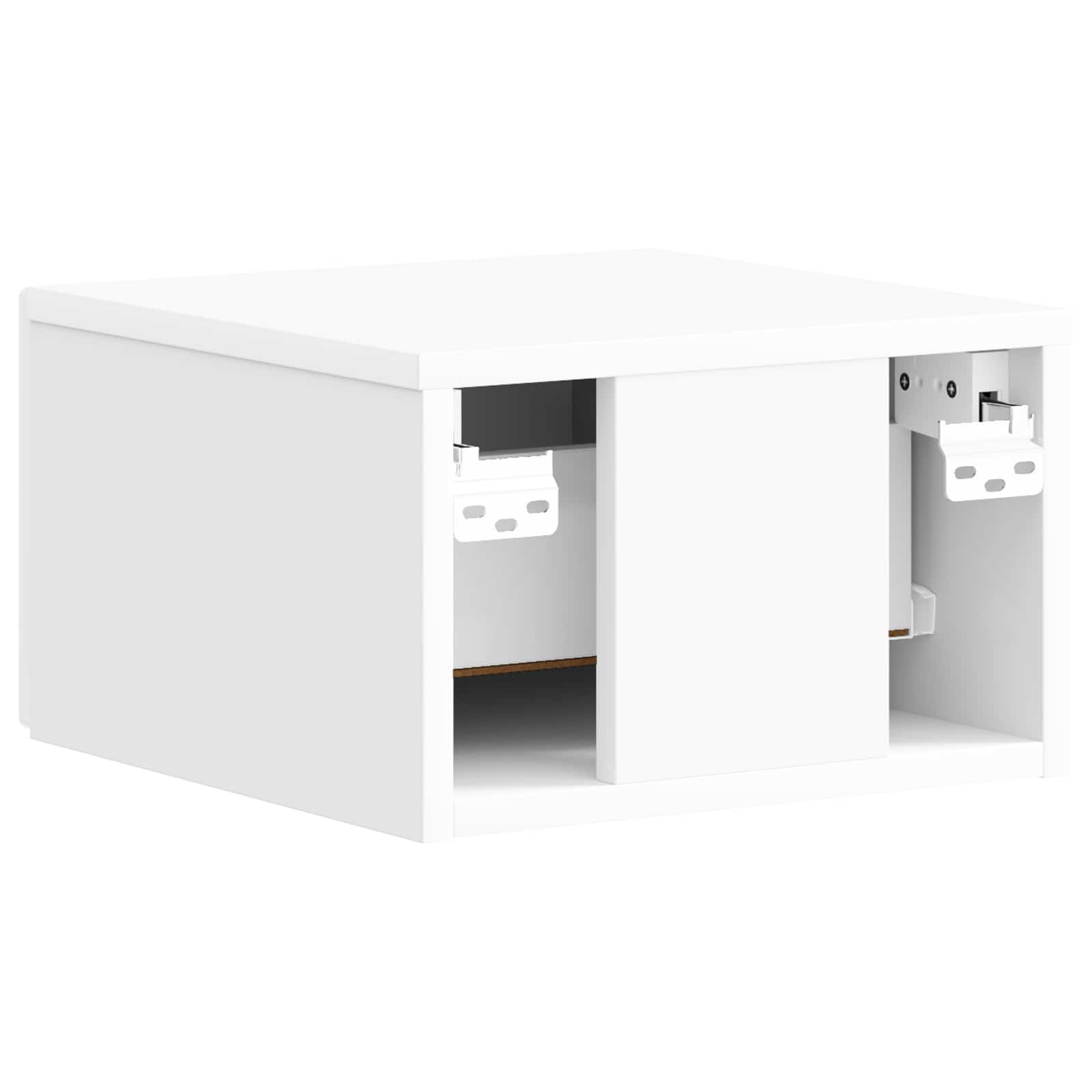 Mesita de Noche de Pared 2 pcs Brillante 33 x 34,5 x 20 cm