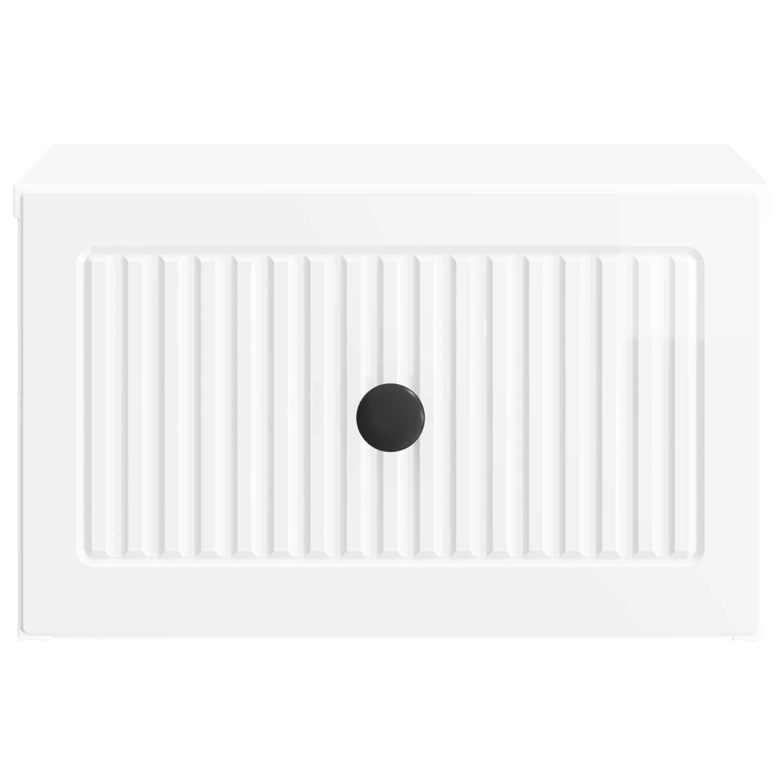 Mesita de Noche de Pared 2 pcs Brillante 33 x 34,5 x 20 cm