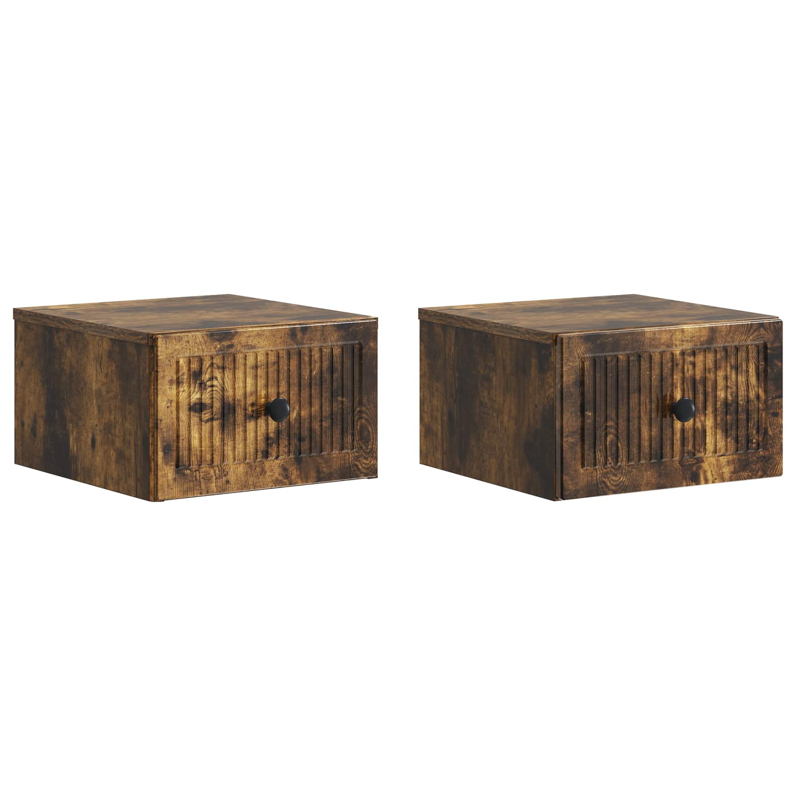 Mesas de Cabeceira de Parede 2 pcs Brilhante 33 x 34,5 x 20 cm