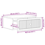 Armario de Noche 2 pcs 49 x 34,5 x 20 cm Madera de Ingeniería