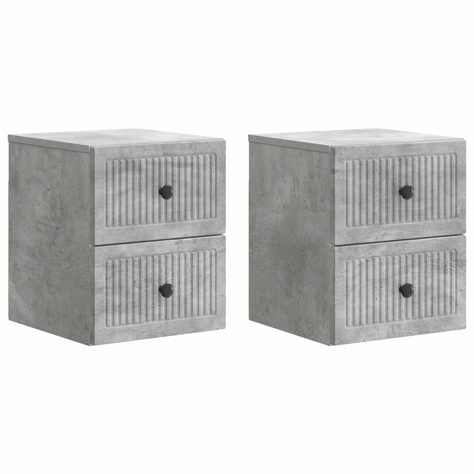 Mesita de Noche de Pared 2 pcs Brillante 33 x 34,5 x 40 cm