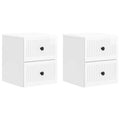 Mesita de Noche de Pared 2 pcs Brillante 33 x 34,5 x 40 cm