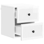 Mesita de Noche de Pared 2 pcs Brillante 33 x 34,5 x 40 cm
