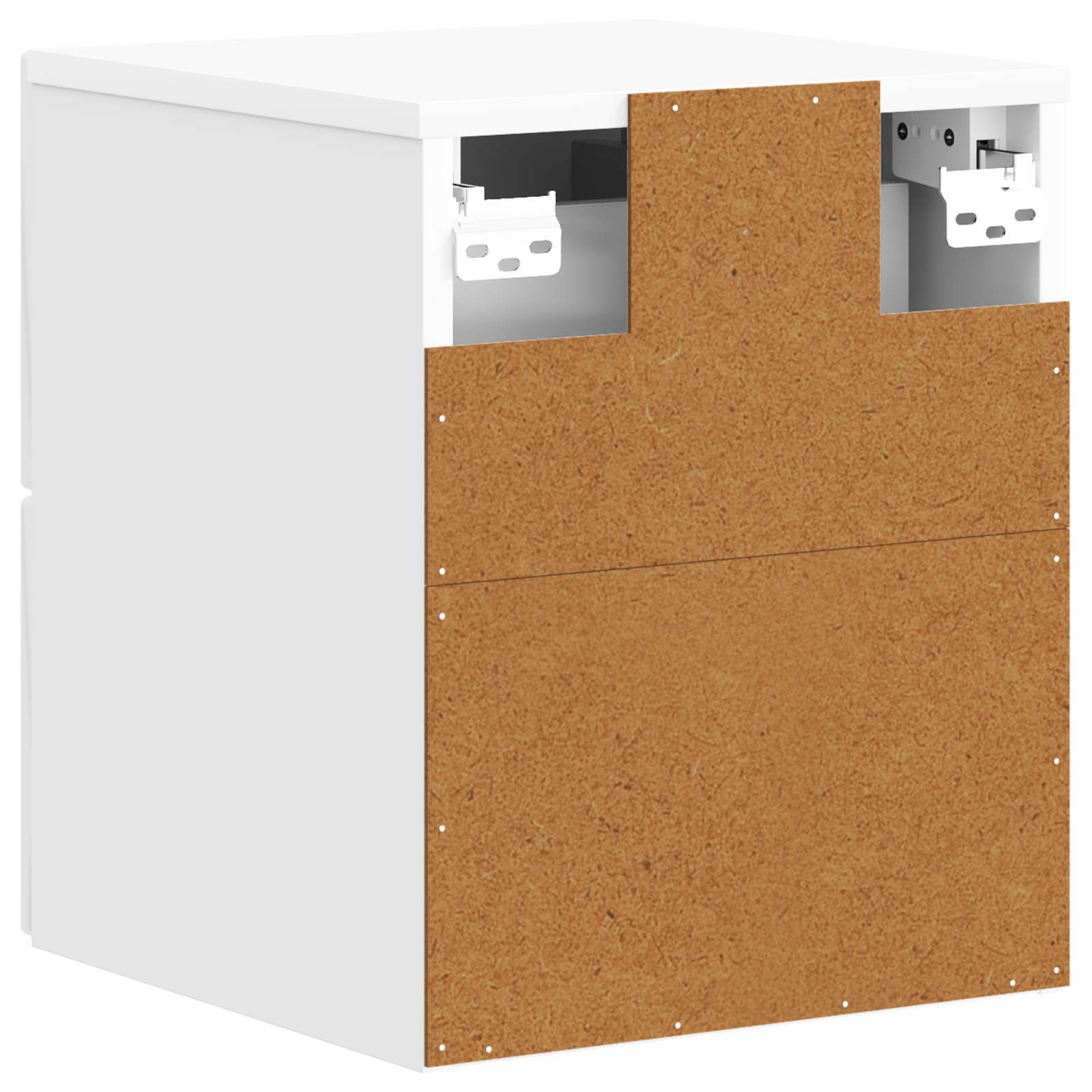 Mesita de Noche de Pared 2 pcs Brillante 33 x 34,5 x 40 cm