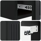 Mesa Lateral Montada en la Pared Negro 59 x 34,5 x 17 cm