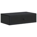 Mesa Lateral Montada en la Pared Negro 59 x 34,5 x 17 cm