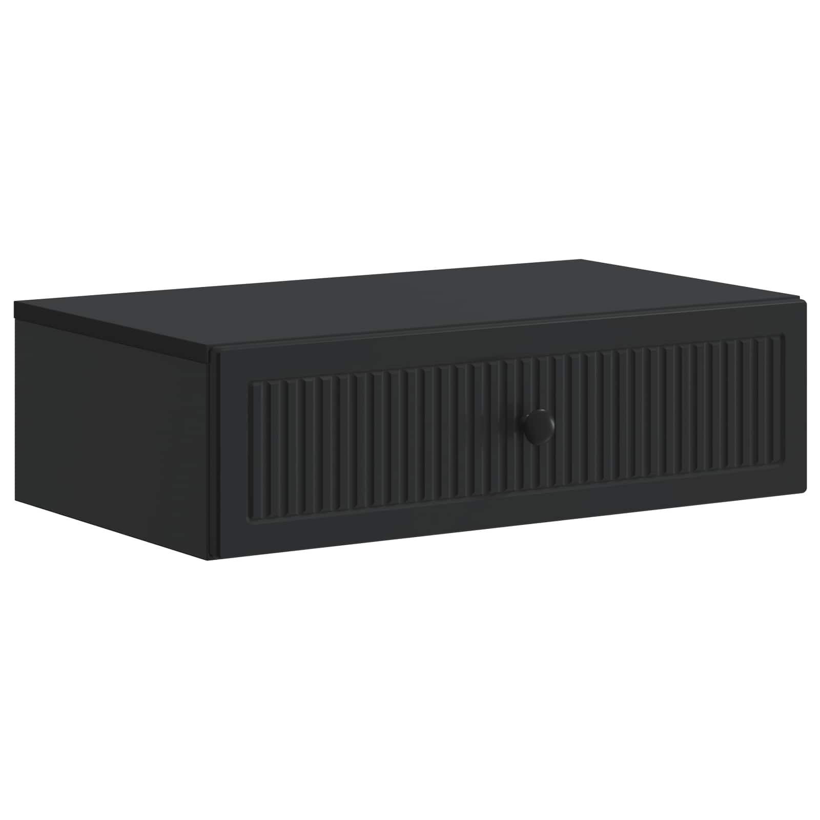 Mesa Lateral Montada en la Pared Negro 59 x 34,5 x 17 cm