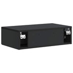 Mesa Lateral Montada en la Pared Negro 59 x 34,5 x 17 cm