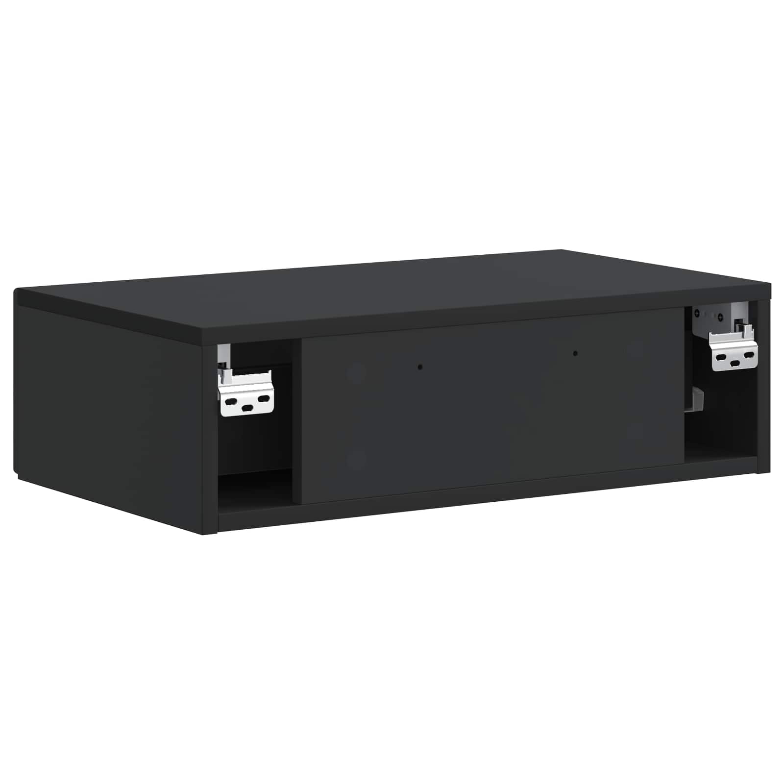 Mesa Lateral Montada en la Pared Negro 59 x 34,5 x 17 cm