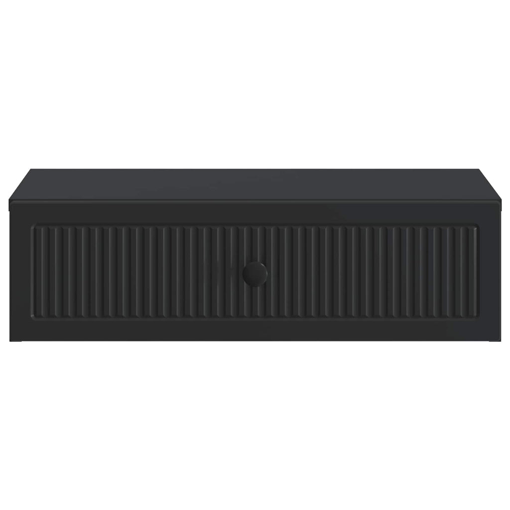 Mesa Lateral Montada en la Pared Negro 59 x 34,5 x 17 cm