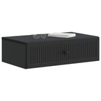 Mesa Lateral Montada en la Pared Negro 59 x 34,5 x 17 cm