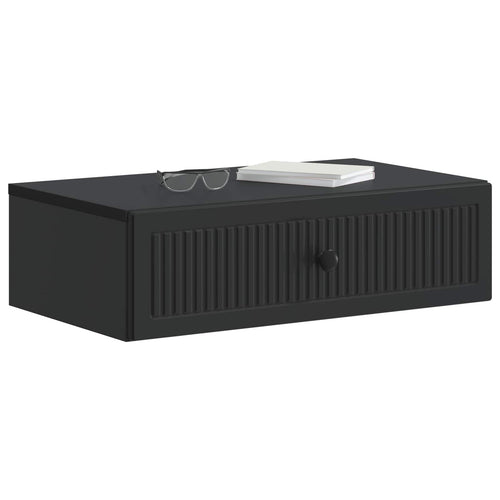 Black Wall Mounted Side Table 59 x 34.5 x 17 cm