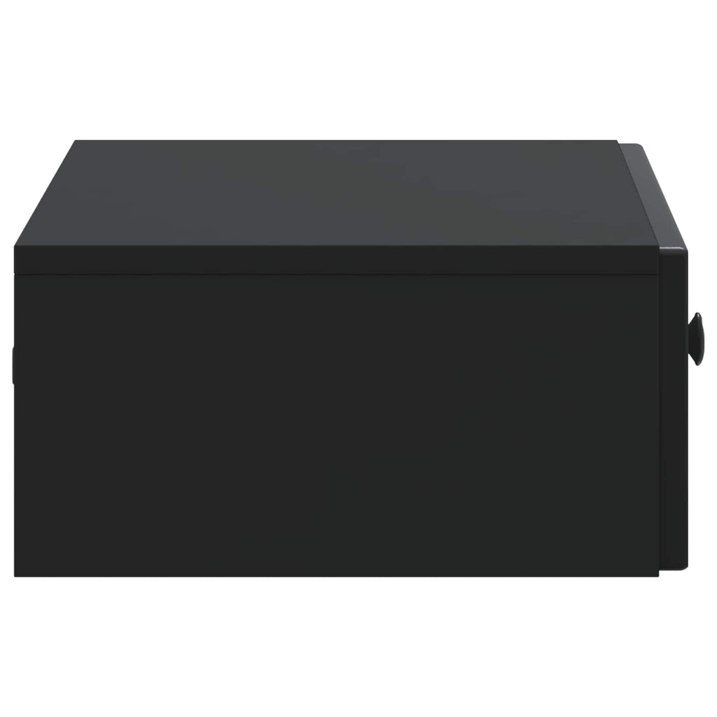 Mesa Lateral Montada en la Pared Negro 59 x 34,5 x 17 cm