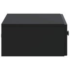 Mesa Lateral Montada en la Pared Negro 59 x 34,5 x 17 cm