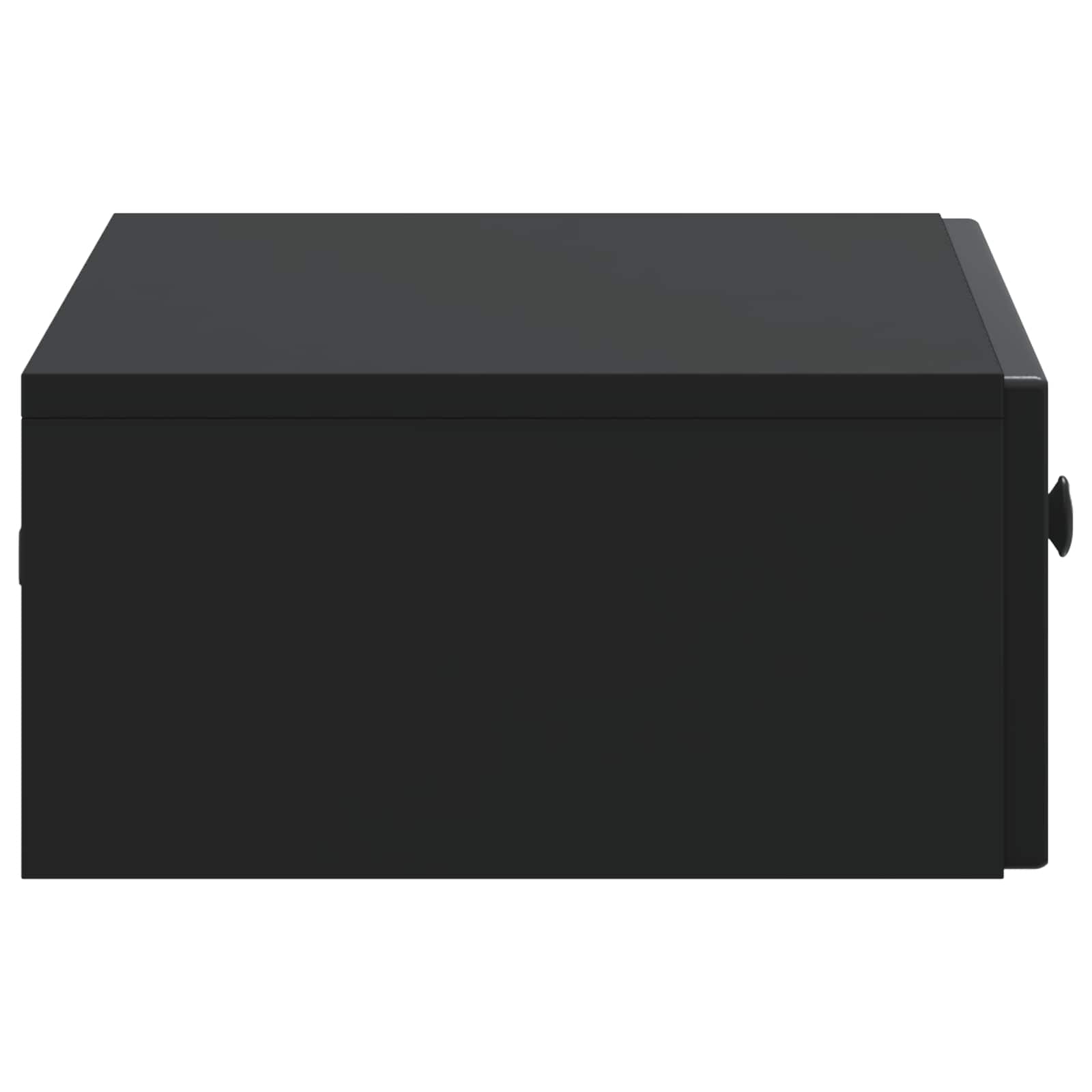 Mesa Lateral Montada en la Pared Negro 59 x 34,5 x 17 cm