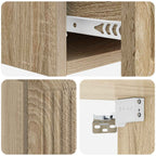 Mesa Lateral Montada en la Pared Roble Sonoma 59 x 34,5 x 17 cm