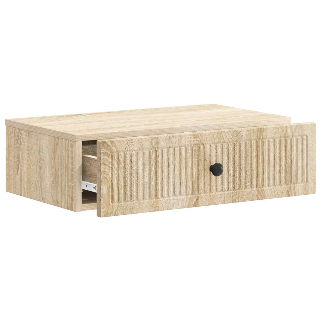 Mesa Lateral Montada en la Pared Roble Sonoma 59 x 34,5 x 17 cm