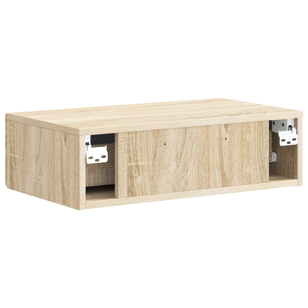 Mesa Lateral Montada en la Pared Roble Sonoma 59 x 34,5 x 17 cm