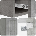 Mesa Lateral Montada en la Pared Gris Hormigón