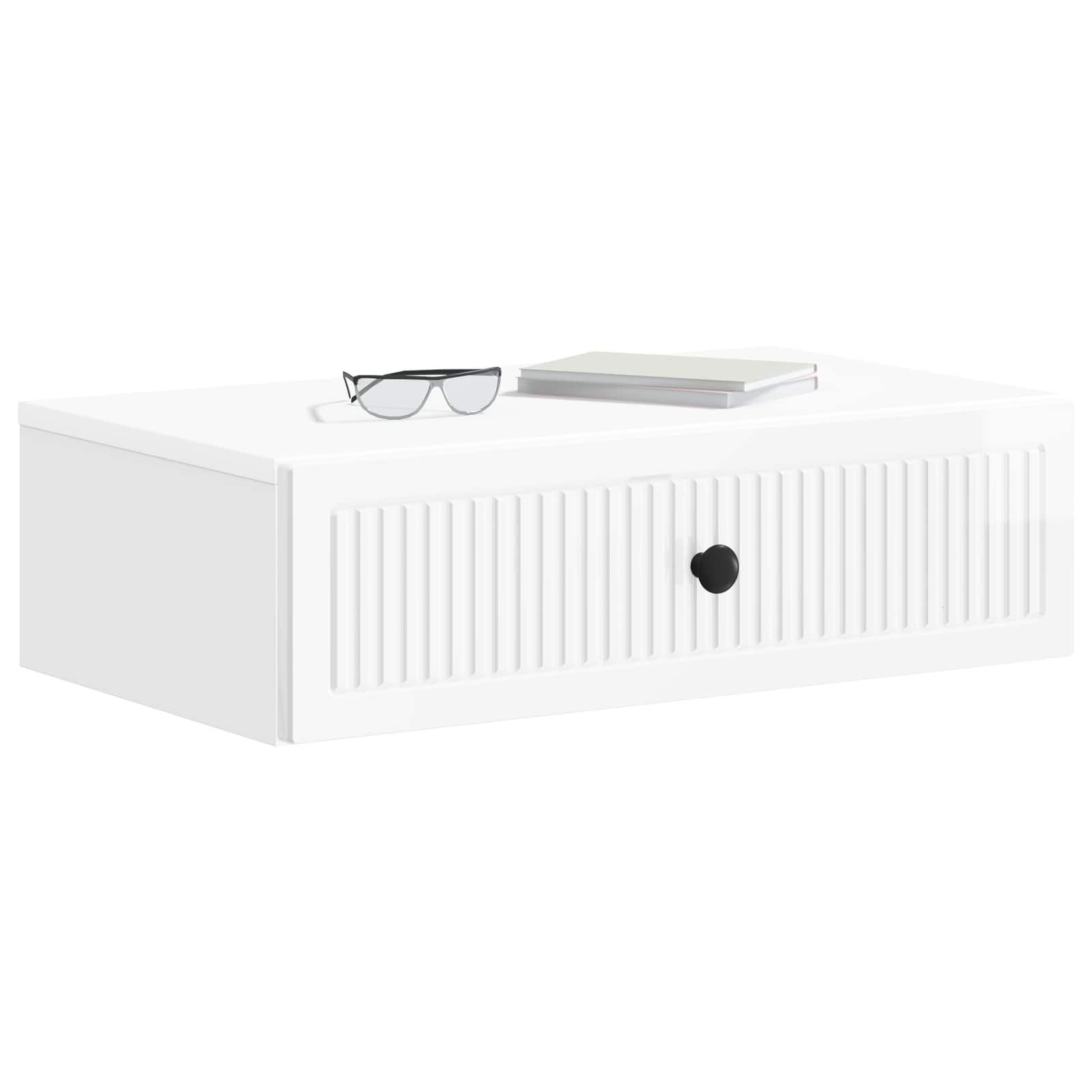 Mesa Lateral Montada en la Pared Brillante 59 x 34,5 x 17 cm