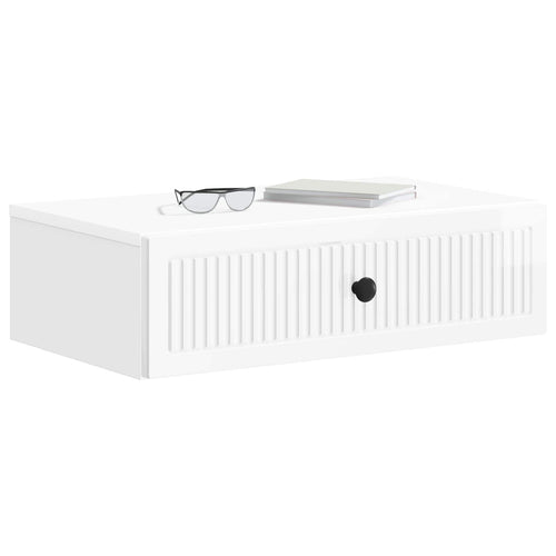 Wall Mounted Side Table High Gloss 59 x 34.5 x 17 cm