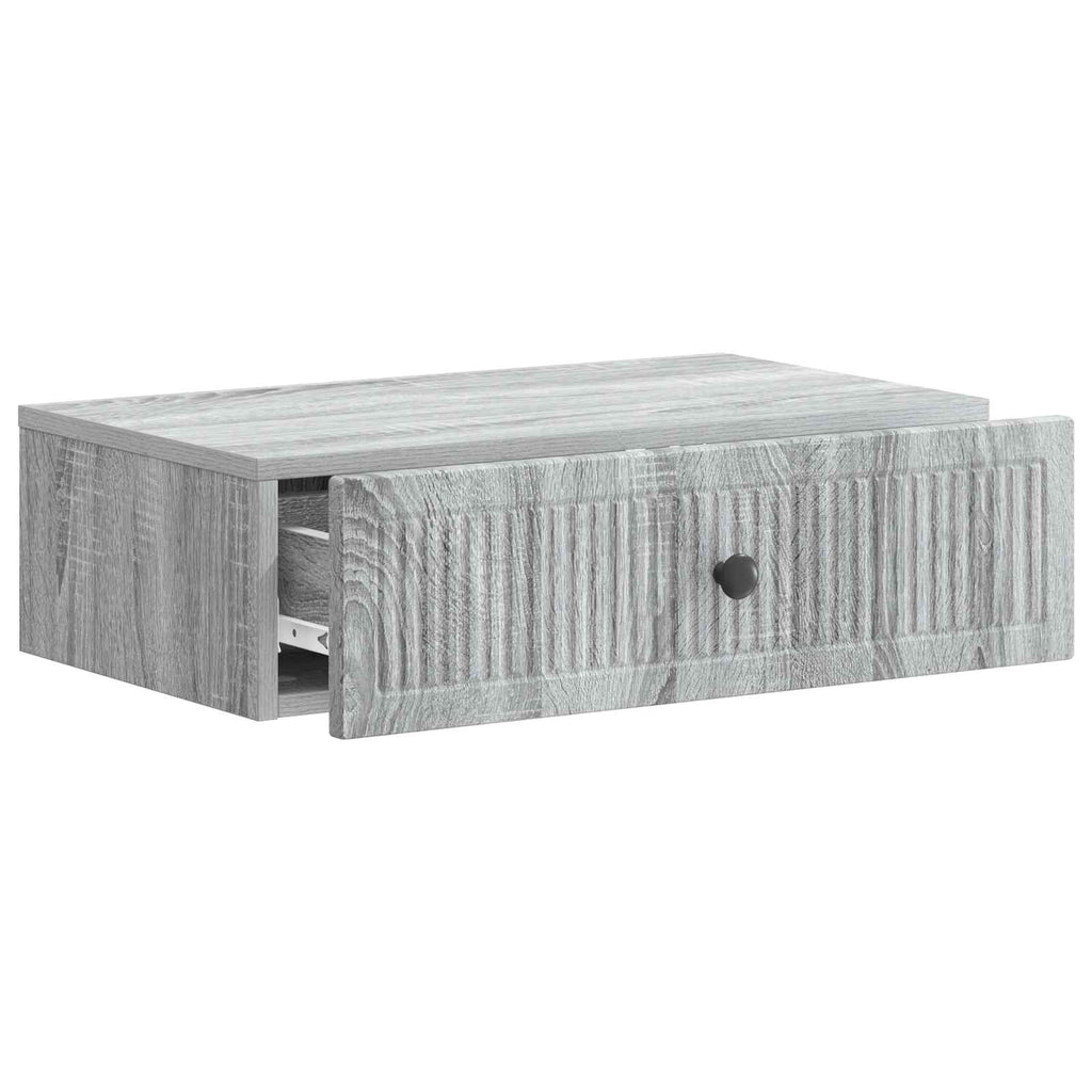 Mesa Lateral Montada en la Pared Gris Sonoma 59 x 34,5 x 17 cm