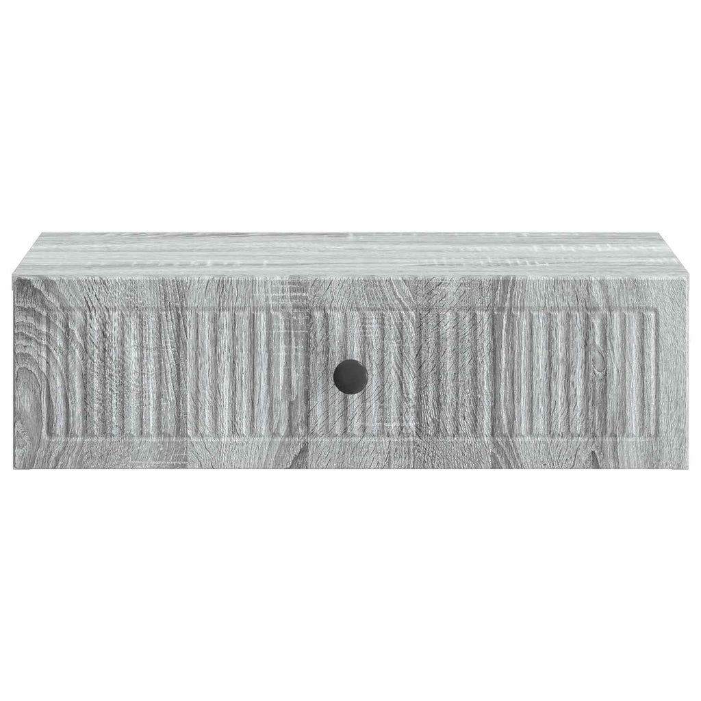 Mesa Lateral Montada en la Pared Gris Sonoma 59 x 34,5 x 17 cm