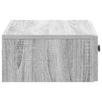 Mesa Lateral Montada en la Pared Gris Sonoma 59 x 34,5 x 17 cm