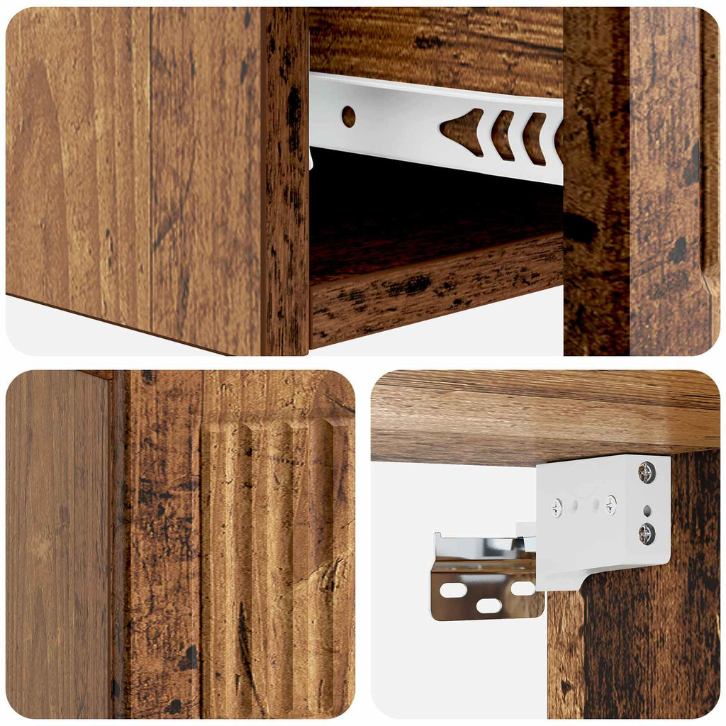Mesa Lateral Montada en la Pared Madera envejecida