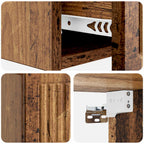 Mesa Lateral Montada en la Pared Madera envejecida