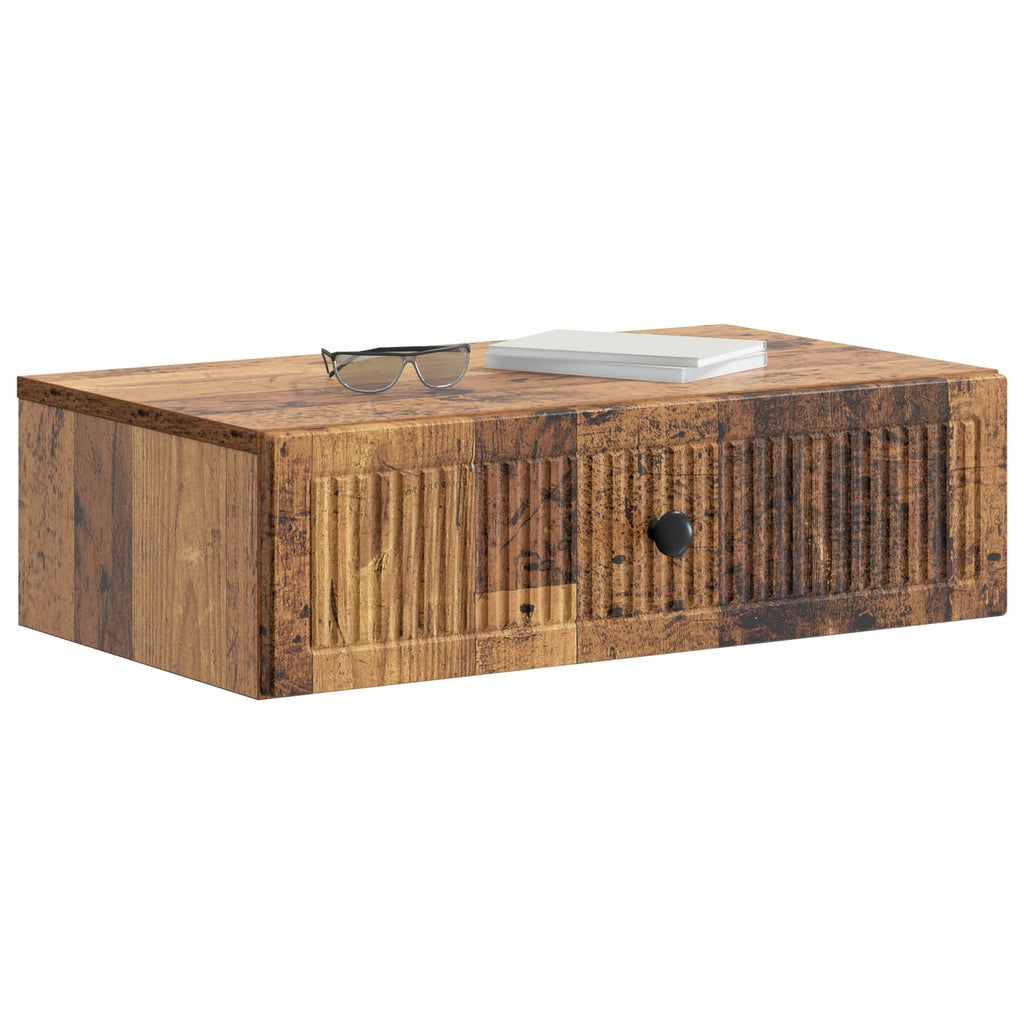 Mesa Lateral Montada en la Pared Madera envejecida