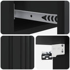 Mesa Lateral Montada en la Pared Negro 87,5 x 34,5 x 17 cm