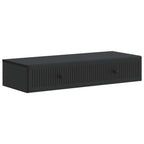 Mesa Lateral Montada en la Pared Negro 87,5 x 34,5 x 17 cm