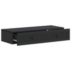 Mesa Lateral Montada en la Pared Negro 87,5 x 34,5 x 17 cm