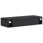 Mesa Lateral Montada en la Pared Negro 87,5 x 34,5 x 17 cm