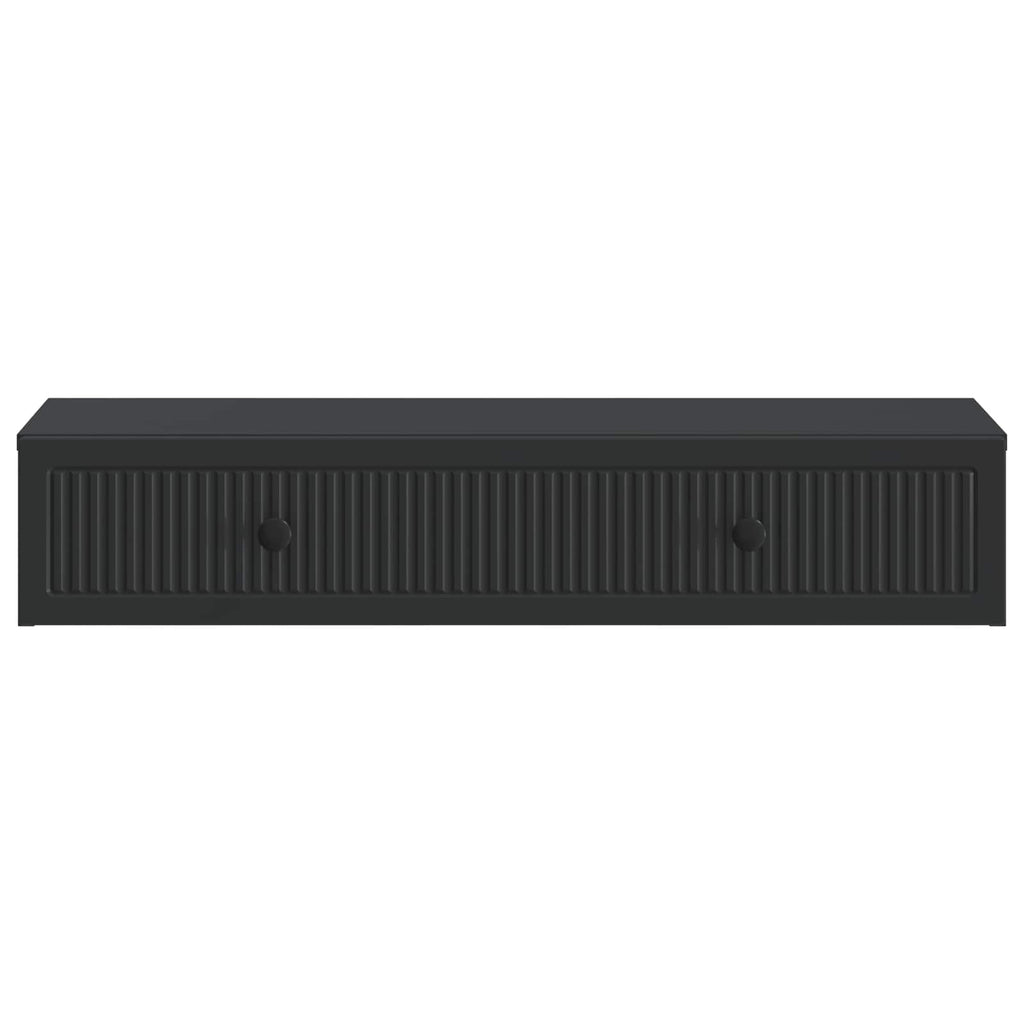 Mesa Lateral Montada en la Pared Negro 87,5 x 34,5 x 17 cm