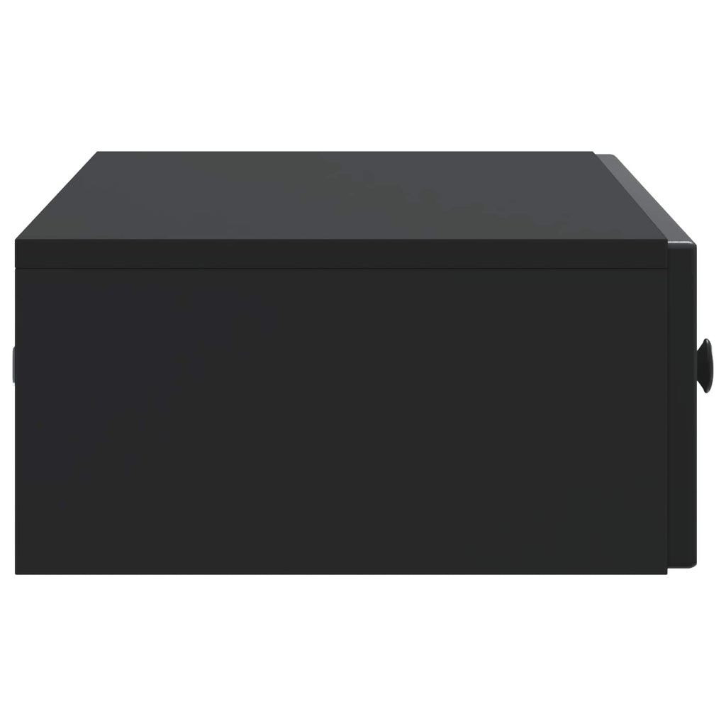 Mesa Lateral Montada en la Pared Negro 87,5 x 34,5 x 17 cm