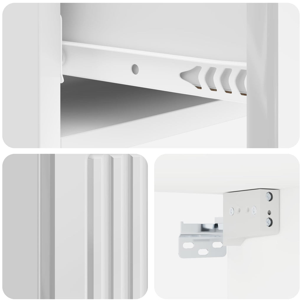 Mesa Lateral Montada en la Pared Brillante 87,5 x 34,5 x 17 cm