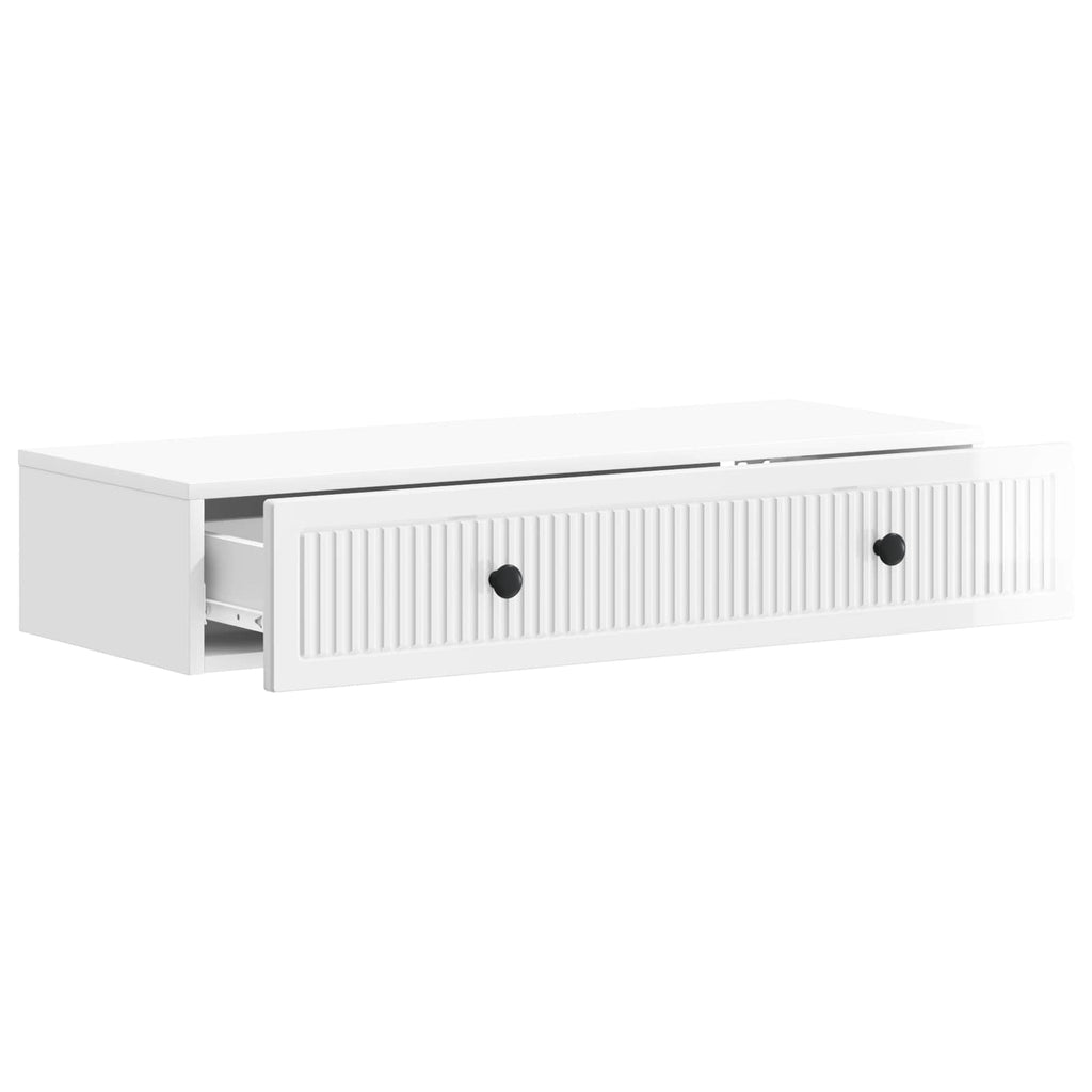 Mesa Lateral Montada en la Pared Brillante 87,5 x 34,5 x 17 cm