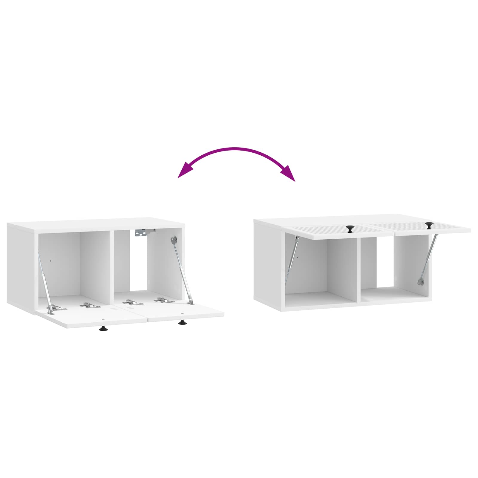 Mueble para TV de pared Brillante 59,5 x 31 x 30 cm
