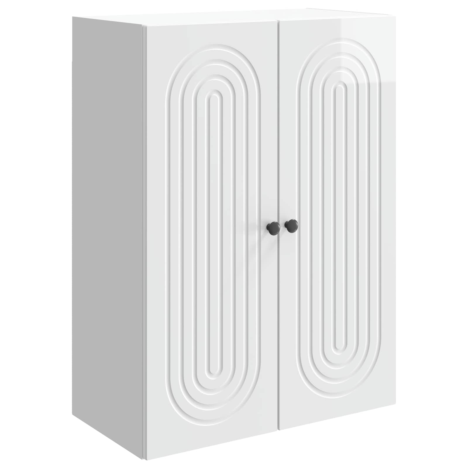 Armario de pared Blanco Brillante 33 x 34,5 x 90 cm