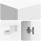 Armario de pared Blanco Brillante 33 x 34,5 x 90 cm