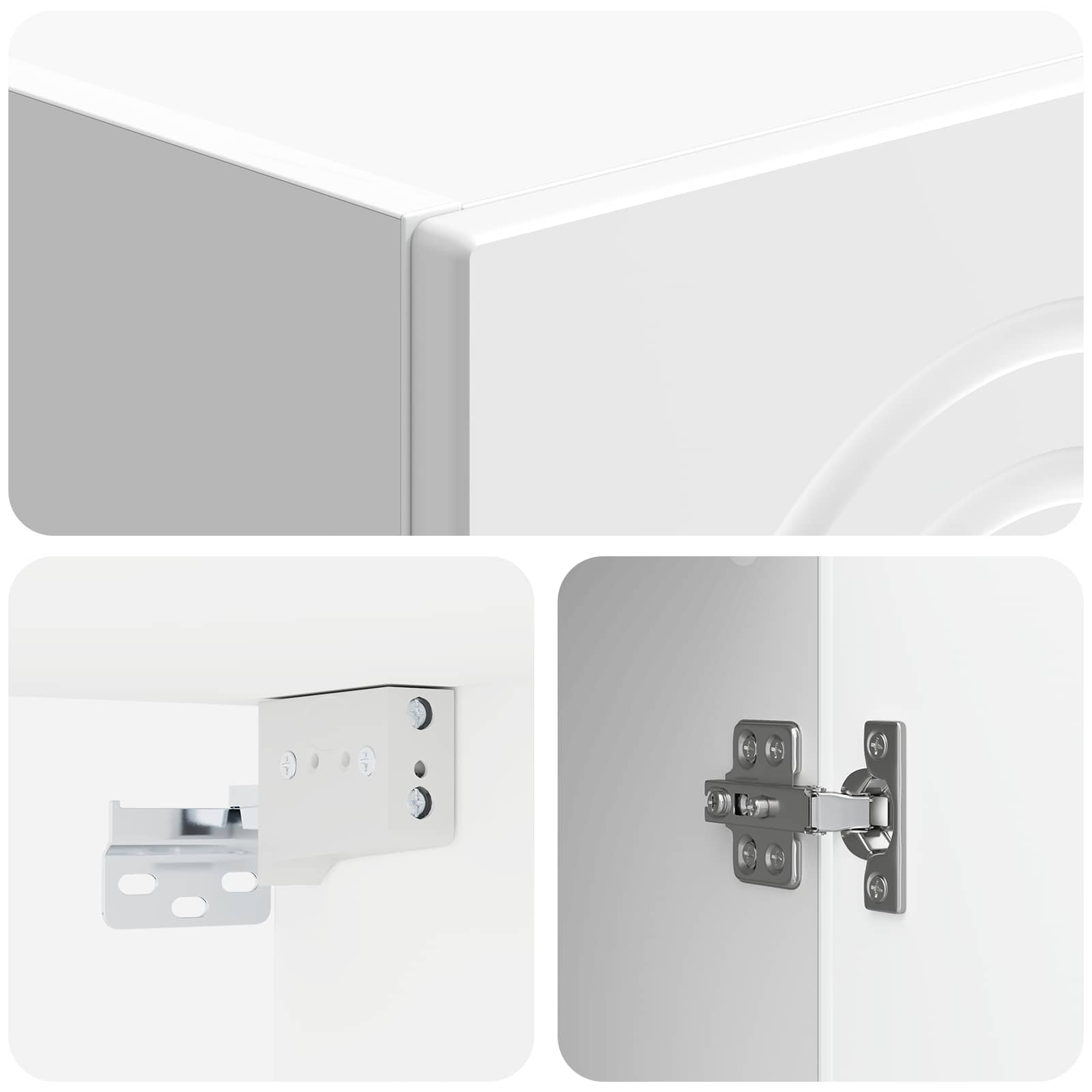 Armario de pared Blanco Brillante 33 x 34,5 x 90 cm