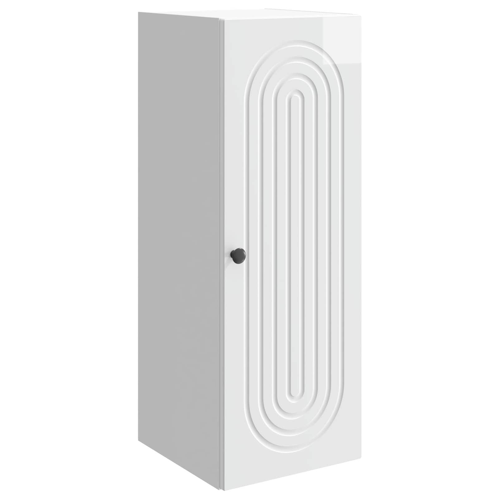 Armario de pared Blanco Brillante 33 x 34,5 x 90 cm