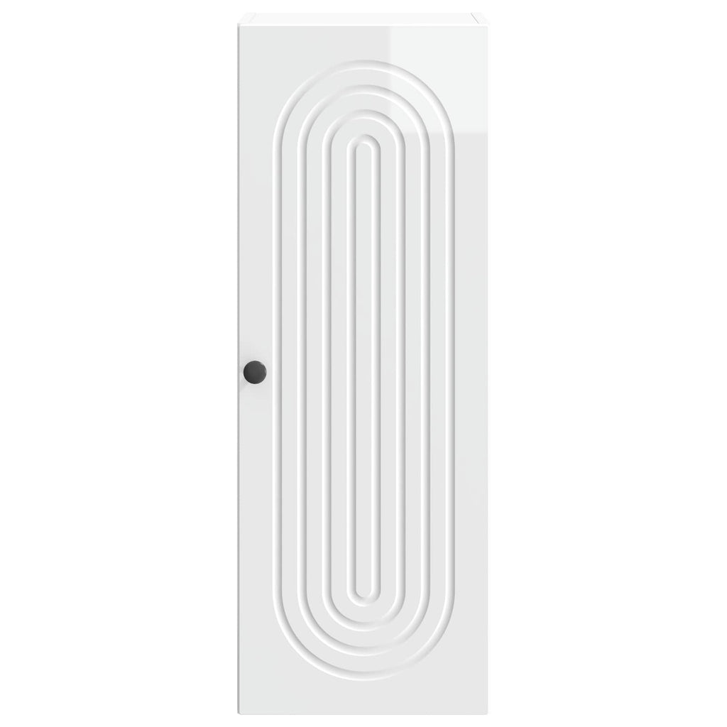 Armario de pared Blanco Brillante 33 x 34,5 x 90 cm