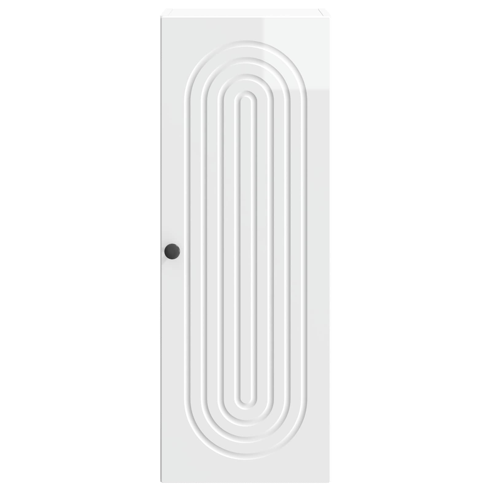 Armario de pared Blanco Brillante 33 x 34,5 x 90 cm